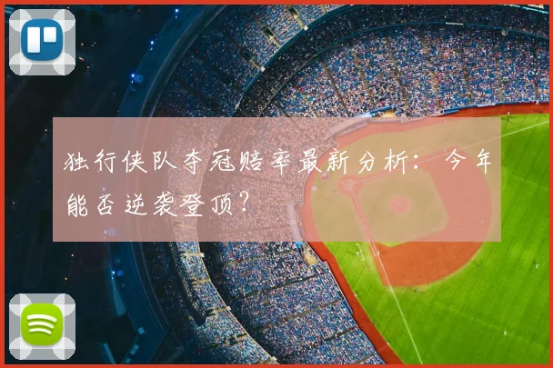 独行侠队夺冠赔率最新分析：今年能否逆袭登顶？